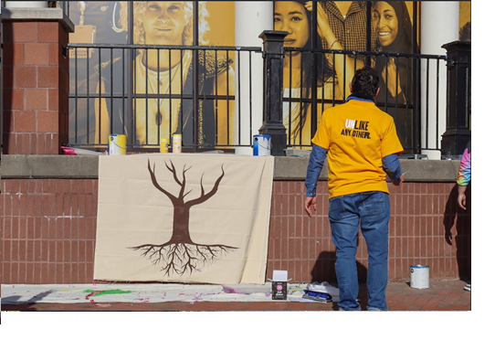 student outside
